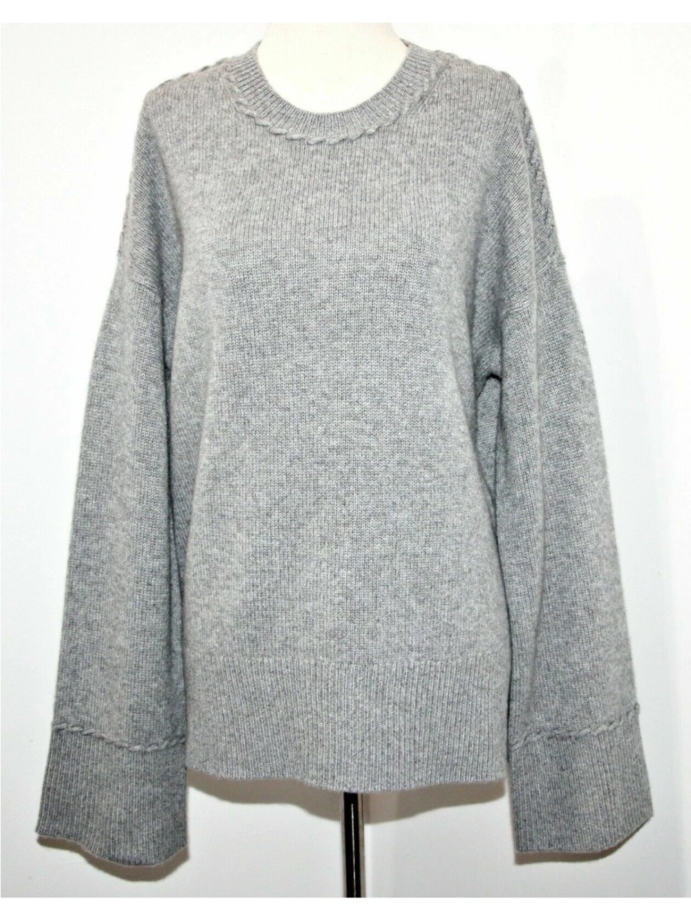 Theory Karenia Whipstitche Super Soft Thick 100% Cashmere Sweater Large NWOT - Picture 6 of 11